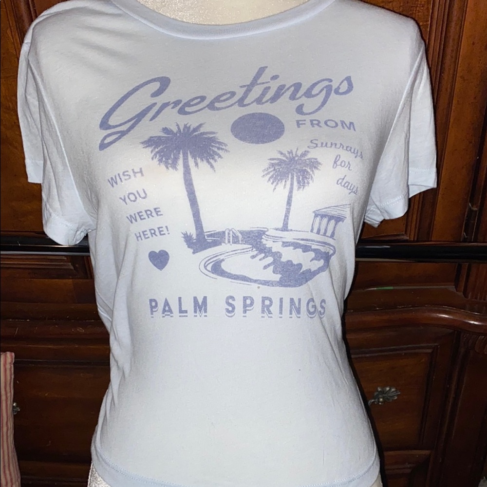 Wild Fable Greetings Tee in Light Blue and Purple